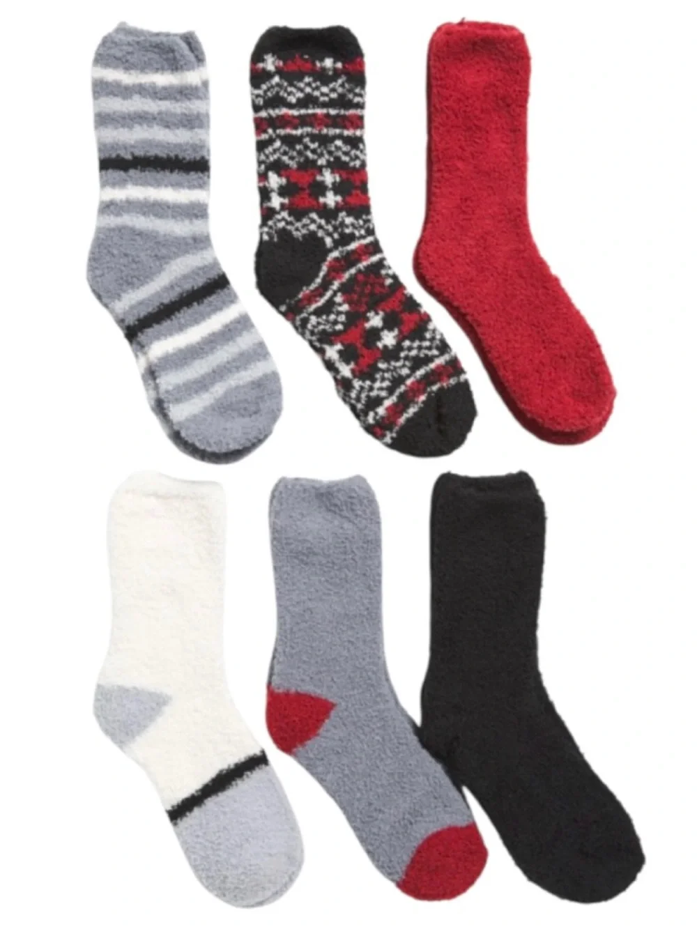 Cuddl Duds Lounge Socks 6 pk. Cozy Socks (NWT) (Shoe Size: 4-10)